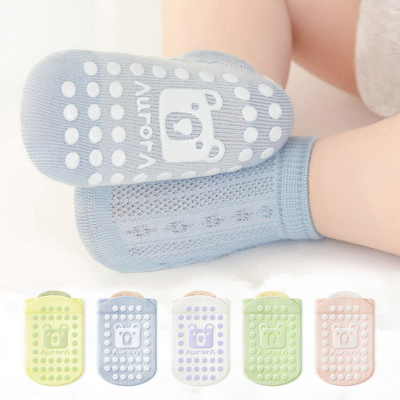 Unisex Baby Socks Non Slip - 5 paia di calzini antiscivolo per