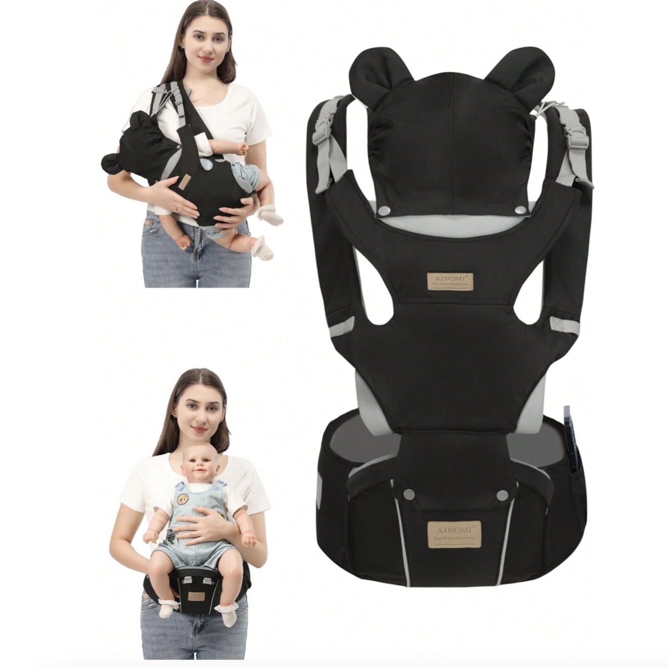 Marsupio per Neonati 6-in-1, d - Ergonomic Baby Carrier Newborn To Toddler recensione e prezzo