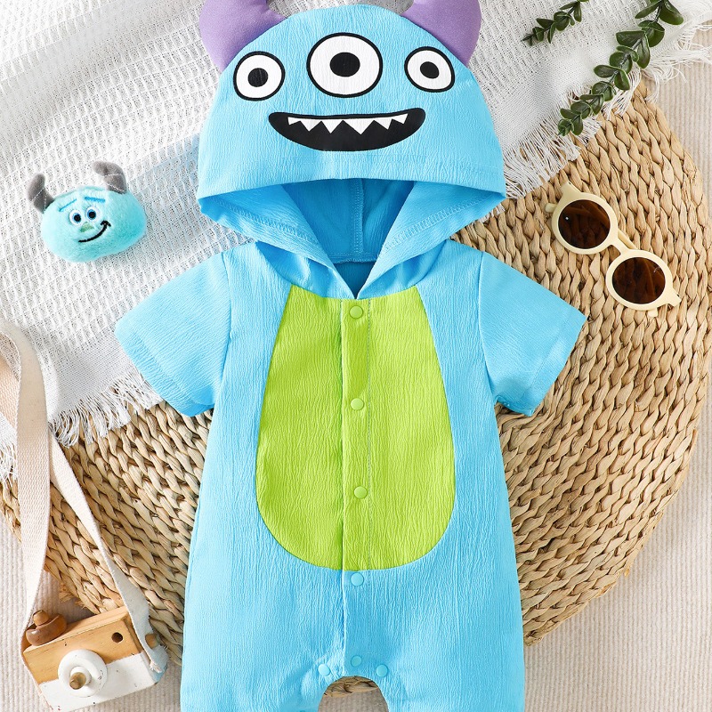 Tutina neonato blu con cappucc - Cotton Baby Onesies Zipper recensione e prezzo