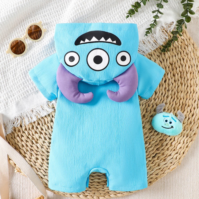 Tutina neonato blu con cappucc - Cotton Baby Onesies Zipper recensione e prezzo