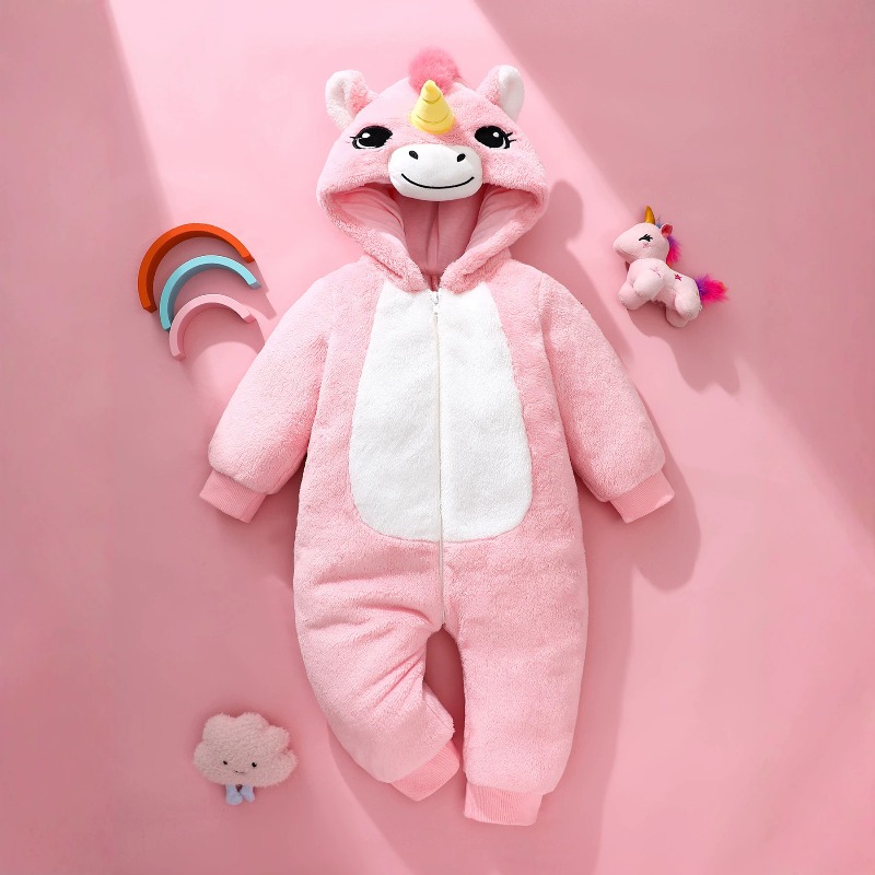 Tutina Rosa con Cappuccio e Ce - Cotton Baby Onesies Zipper recensione e prezzo