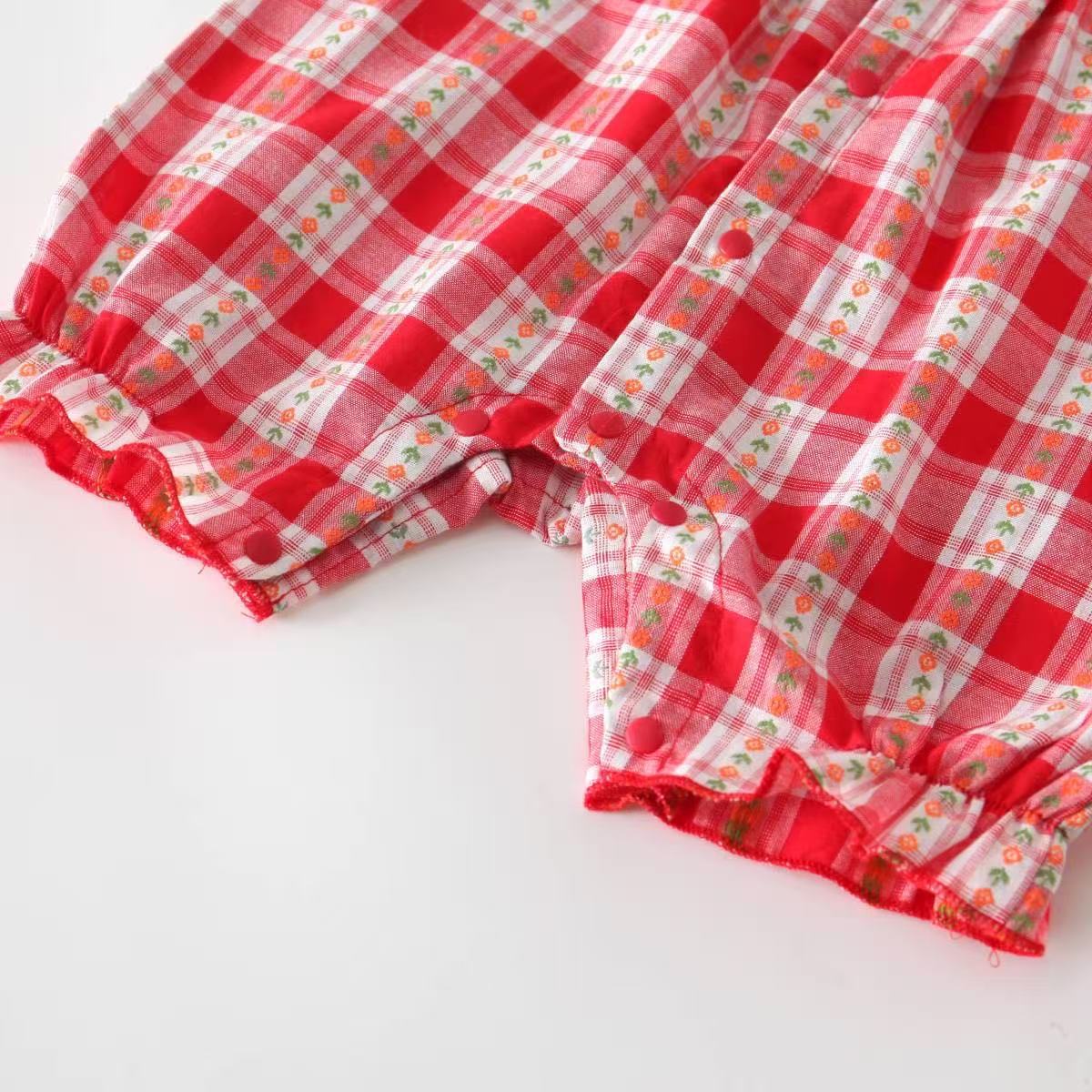 Tutina Rossa a Quadri per Neon - Newborn Baby Girl Romper Floral recensione e prezzo